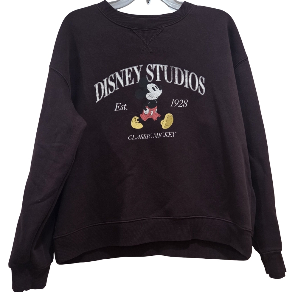 H&M Disney Studios Classic Mickey Crew Neck Sweatshirt Women's Medium GUC